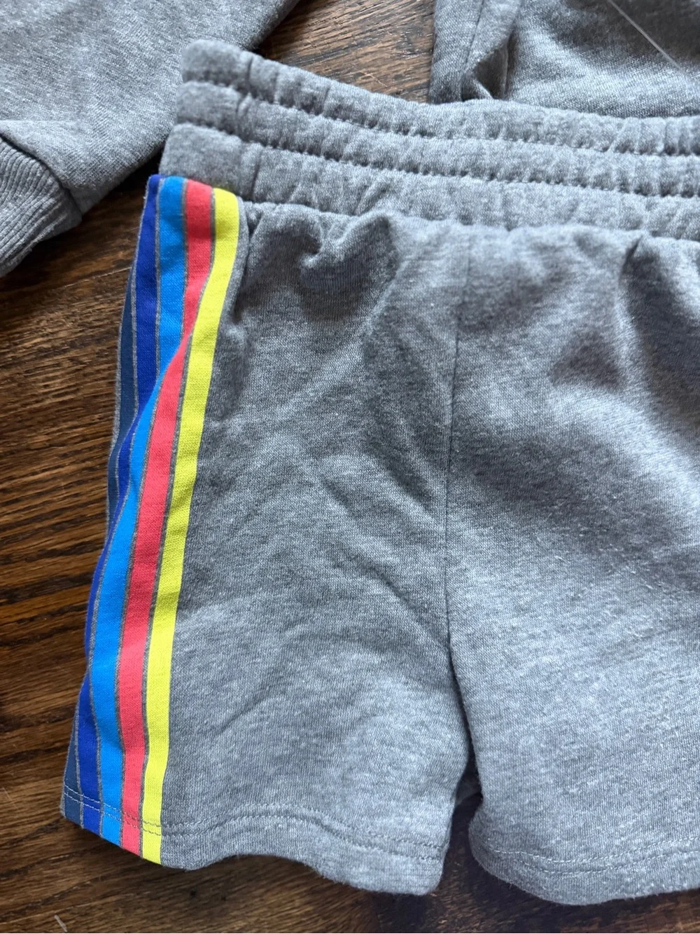 Marvel Spidey Toddler Boys Zip Up Hoodie and Shorts Set with Rainbow Stripe